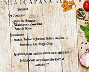 Casa Capasa menu